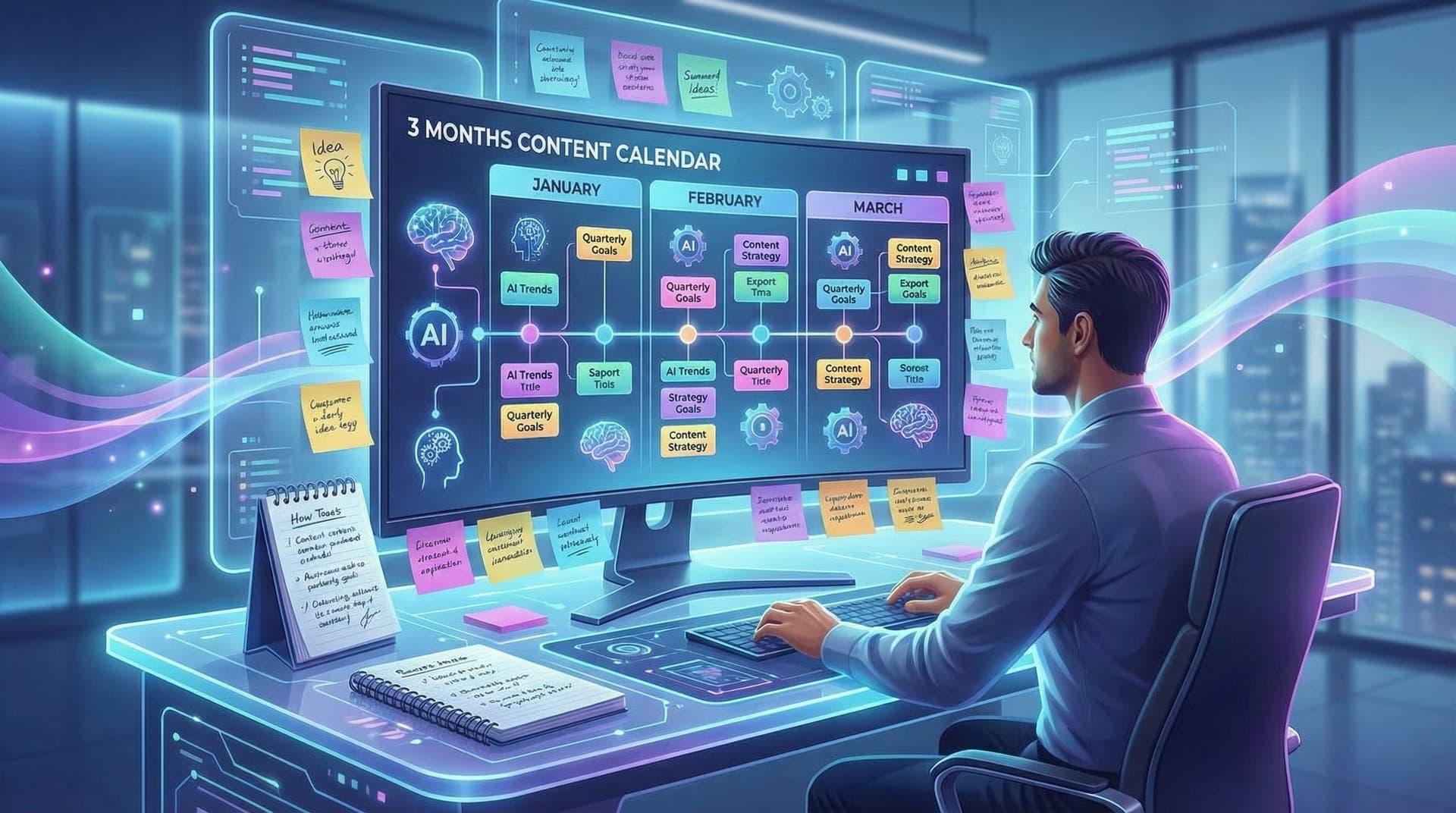The 30-Minute Monthly Content Plan: Using AI to Map Out a Full Quarter of Blog Posts