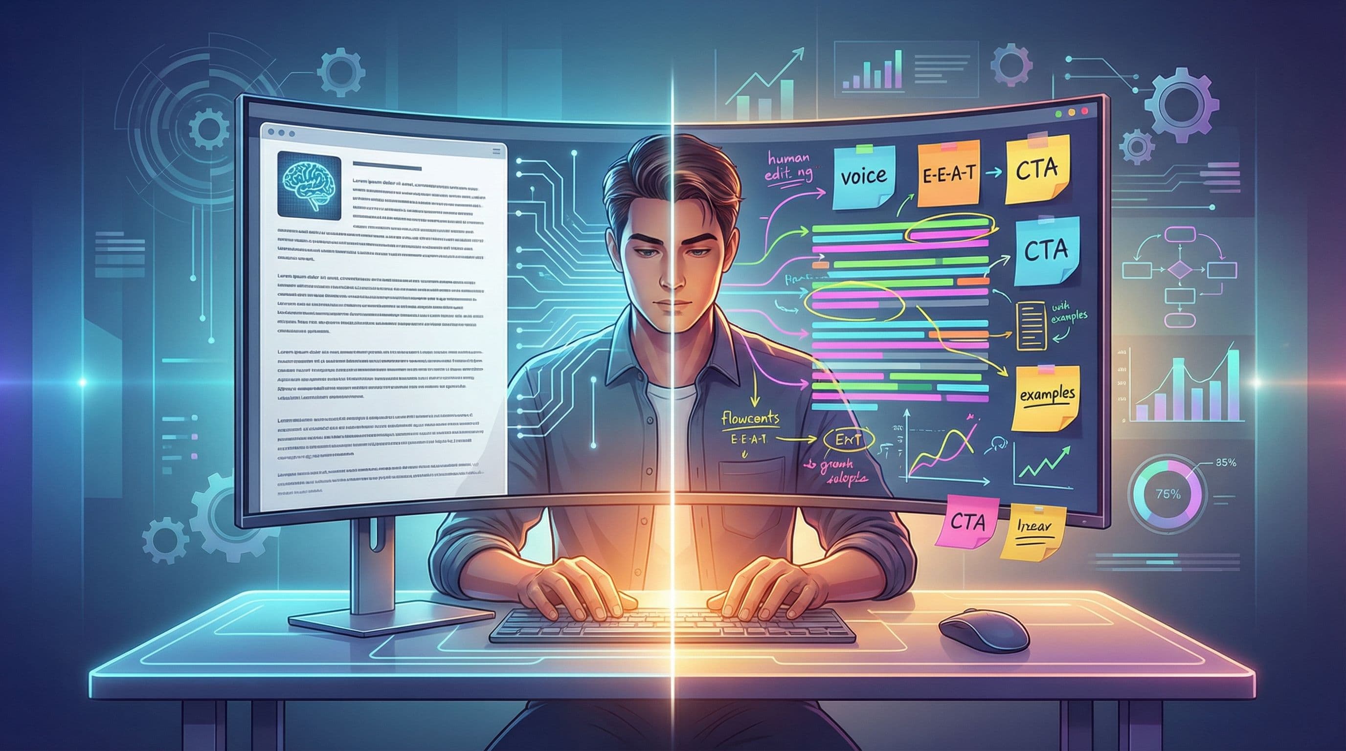 Human + AI Editing Playbook: How to Turn Raw AI Drafts into High-Quality, On-Brand Blog Posts