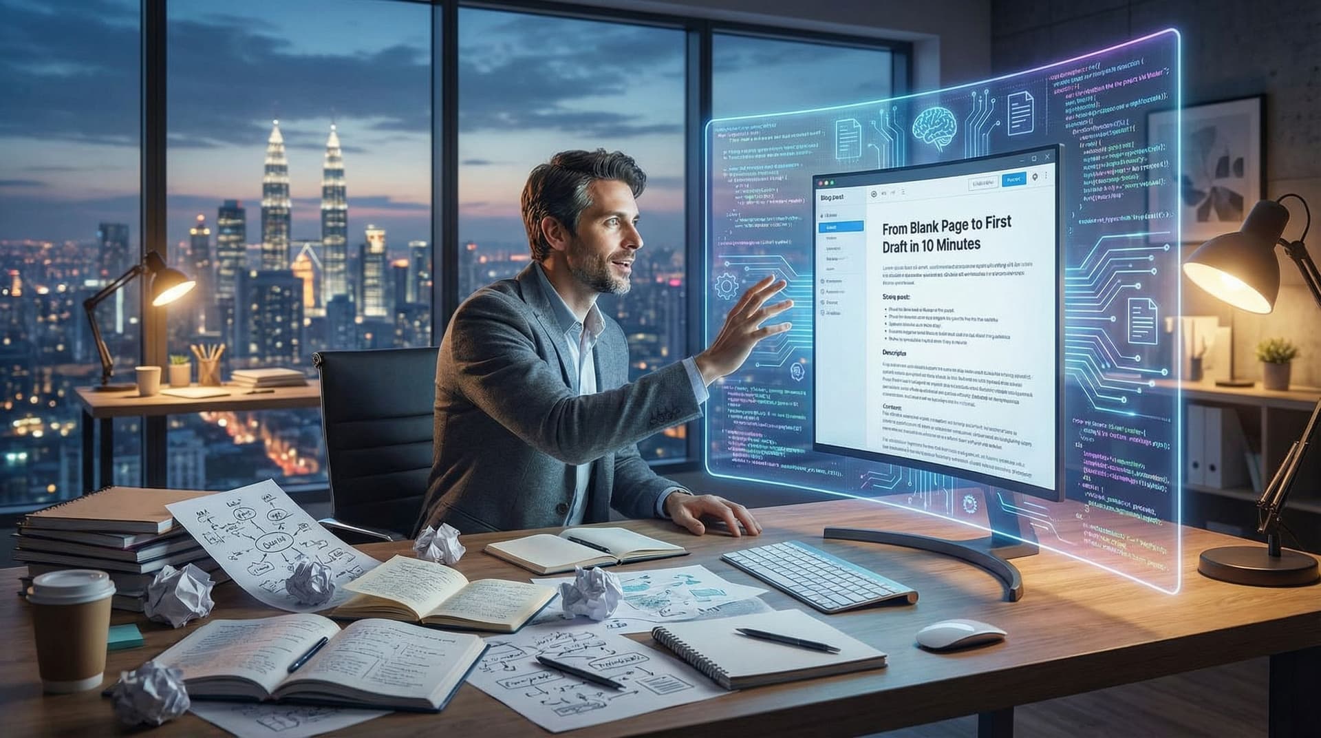 From Blank Page to First Draft in 10 Minutes: A Step‑by‑Step AI Blogging Workflow for Busy Founders