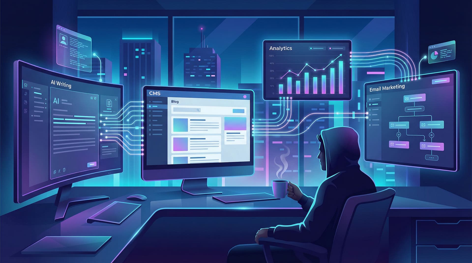 The AI Blog Content Stack: How to Combine Blogg with Your CMS, Analytics, and Email Tools