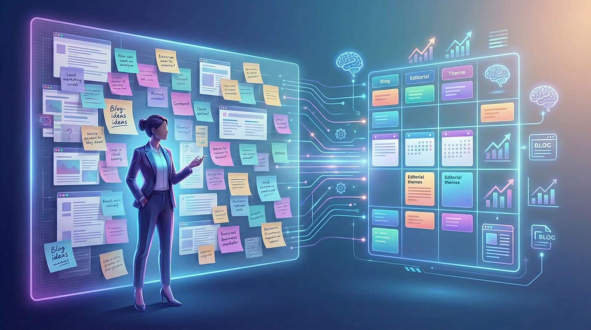 From Content Chaos to Clear Themes: Using AI to Turn Random Blog Ideas into a Strategic Editorial Map